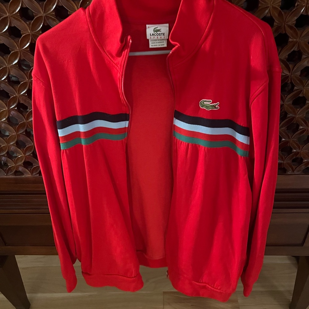Lacoste Vibrant Red Track Jacket